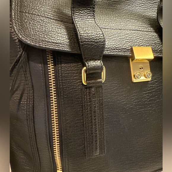 3.1 Philip Lim Black Calfskin Pashli Satchel - Picture 2 of 6